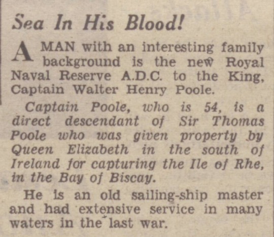 Captain Walter Henry Poole
